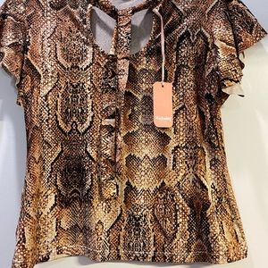 Snake Printed Women's Colombian 🇨🇴 Dressy Blouse.